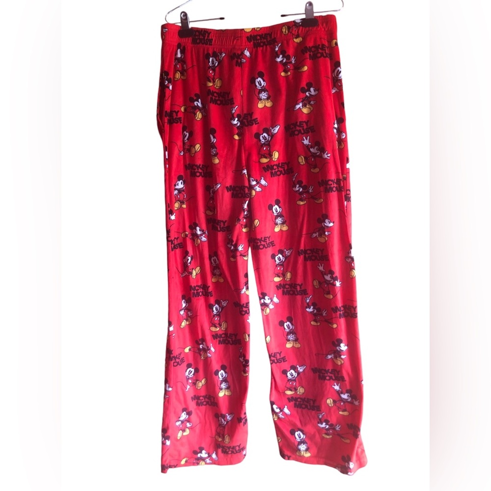 Disney Mickey Mouse Pajama Pants Soft Plush Sz L